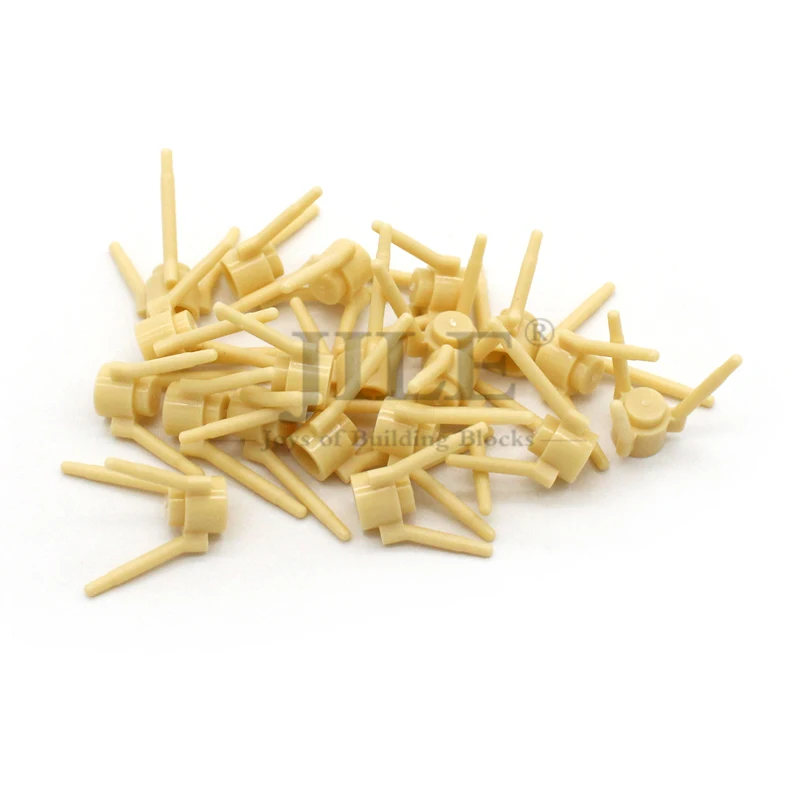 200 Stück MOC 3741 Pflanzen-Blumenstiel mit Ohrstecker und 3 Stielen, Bausteine, DIY-Steine, kompatibel mit Zweig, Baum, Wald, Zubehör, Spielzeug