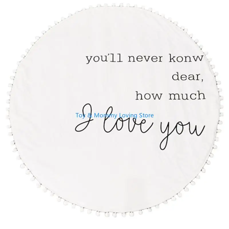 Y1QF الطفل للعب حصيرة الزحف السجاد غرفة الاطفال بساط الأرضية لوحة ألعاب مستديرة حصيرة غرفة نوم الطفل الحضانة الديكور التصوير Pr #5