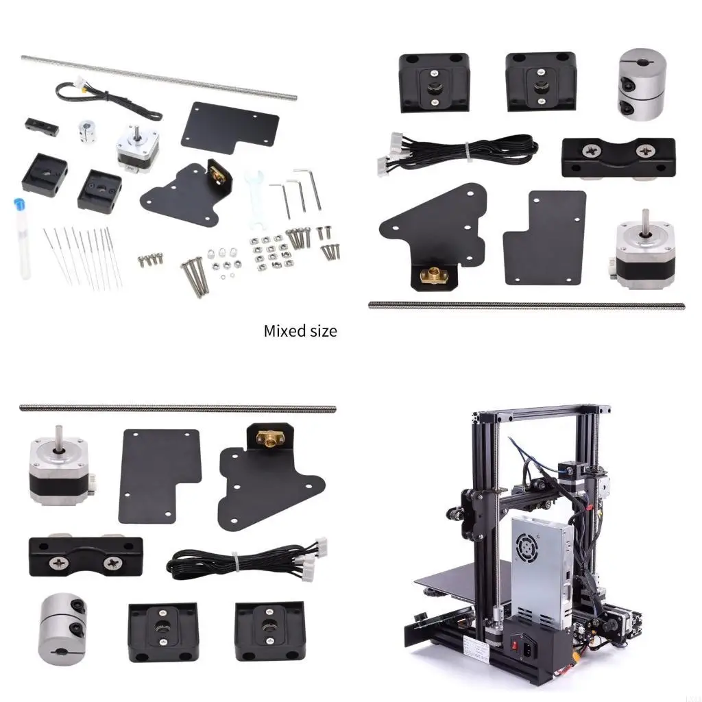 

LXAA Dual Z-axis Upgrade For Ender-3 3Pro Printer Dual Z-axis Stepper Motor DIY with 365mm Screw Metal Plate