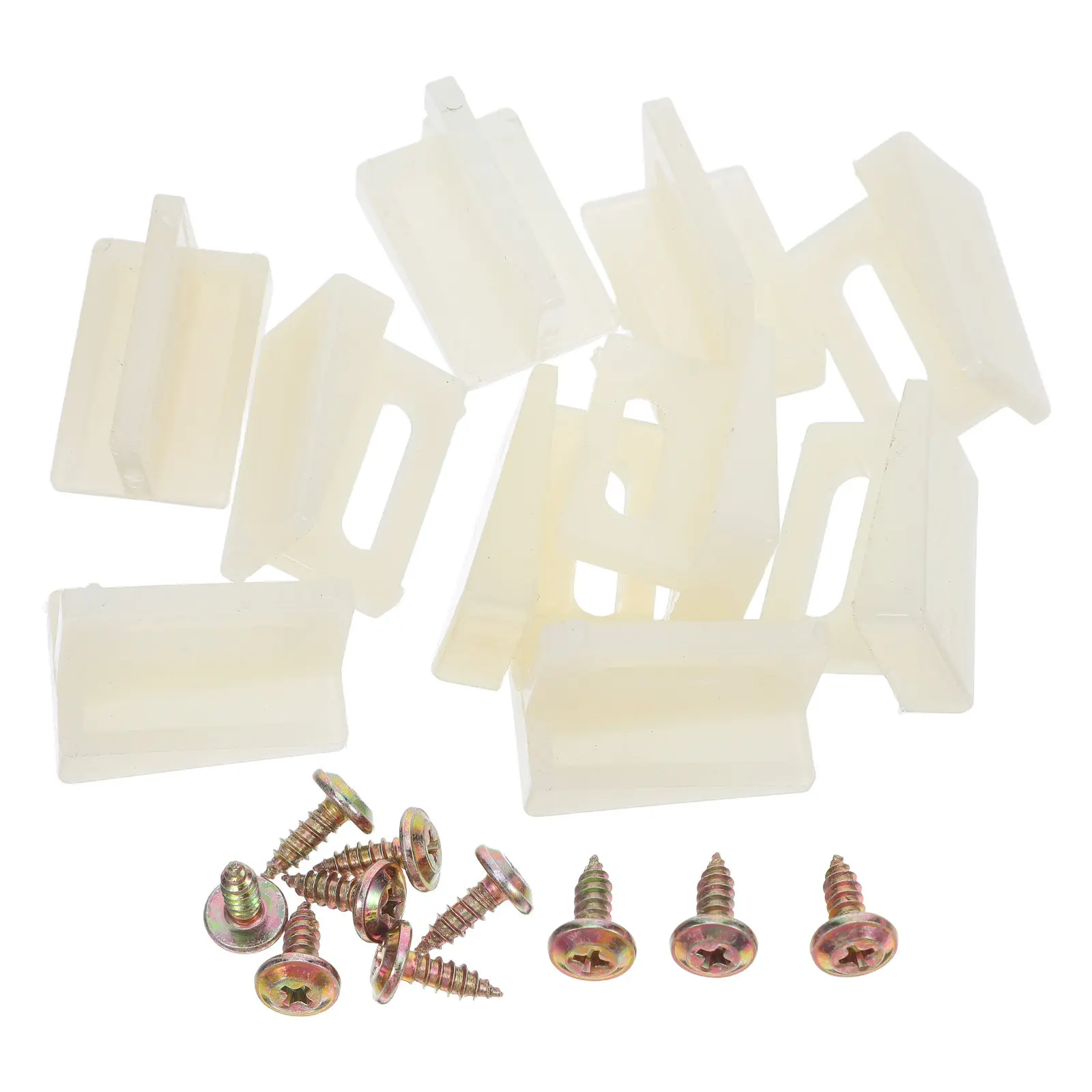 

10 комплектов пластиковых направляющих для раздвижных дверей, напольные, усиленные, с защитой от смещения, бесшумные, стабильные, для замены