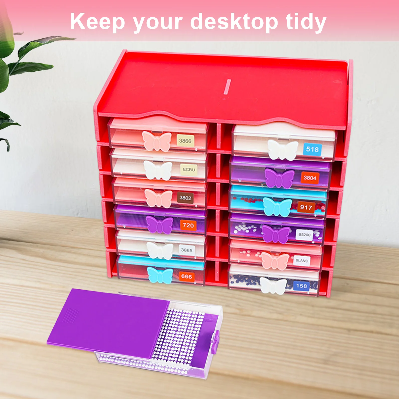 

Штабелируемые наборы лотков для алмазной живописи «Бабочка», 12 сеток с алмазной коробкой, лоток для алмазной вышивки «сделай сам», инструменты для рукоделия