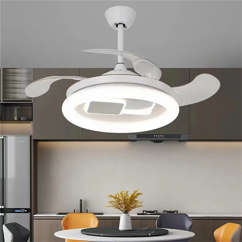 Moderno LED Ventilador de Teto Luz, Remoto, Elétrico, Stealth, Sala de estar, Restaurante, Quarto, Quarto de Criança