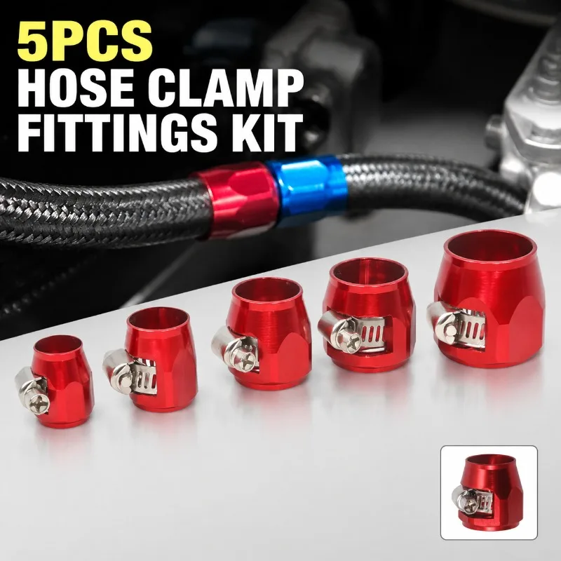 Automotive Modification Fuel Water Hose Finisher Clamp AN4 AN6 AN8 AN10 AN12 Pipe Fastener Precision‑crafted Tube Retaining