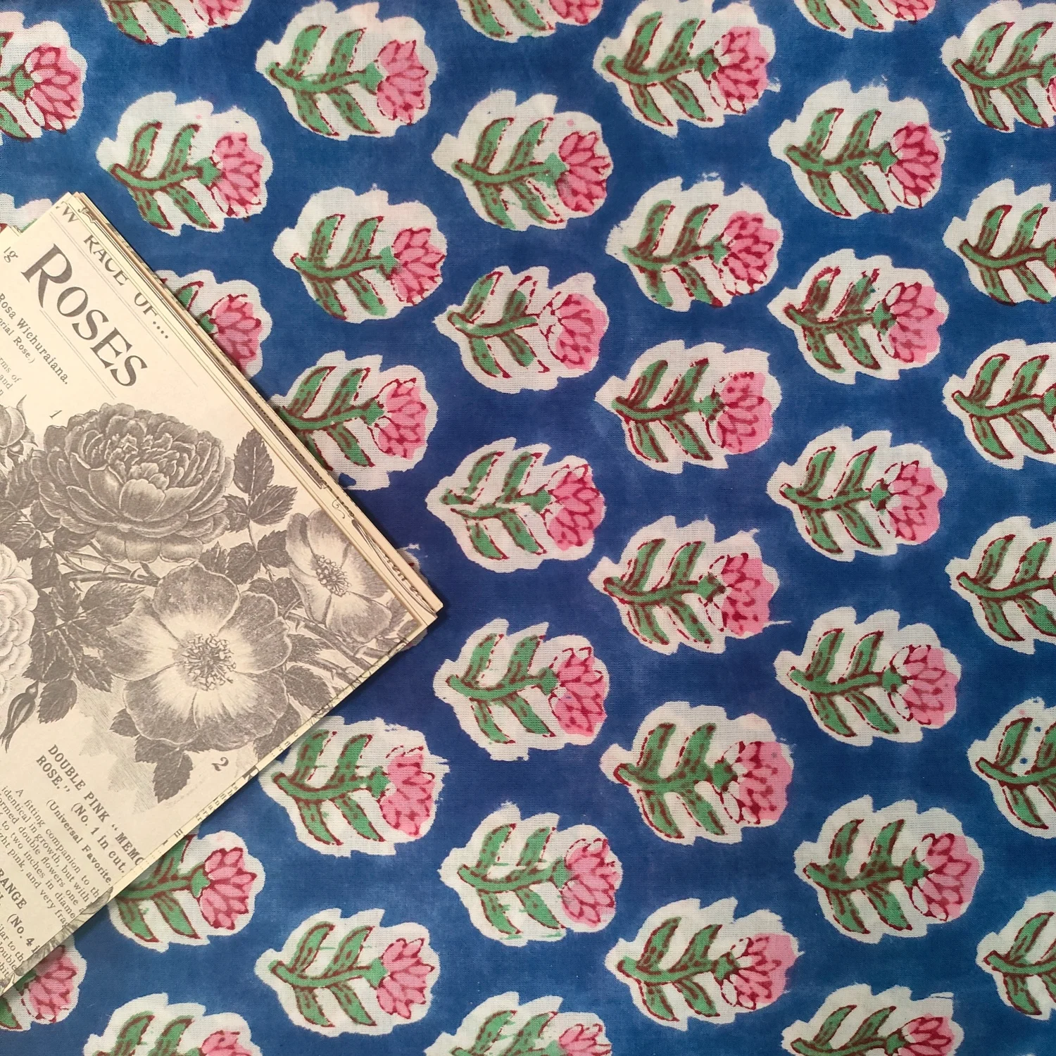 

India Block Wooden Printed Sustainability 100% Cotton Fabric for Sewing Quilting Home Decor High Quality Soft Cotton Fabric