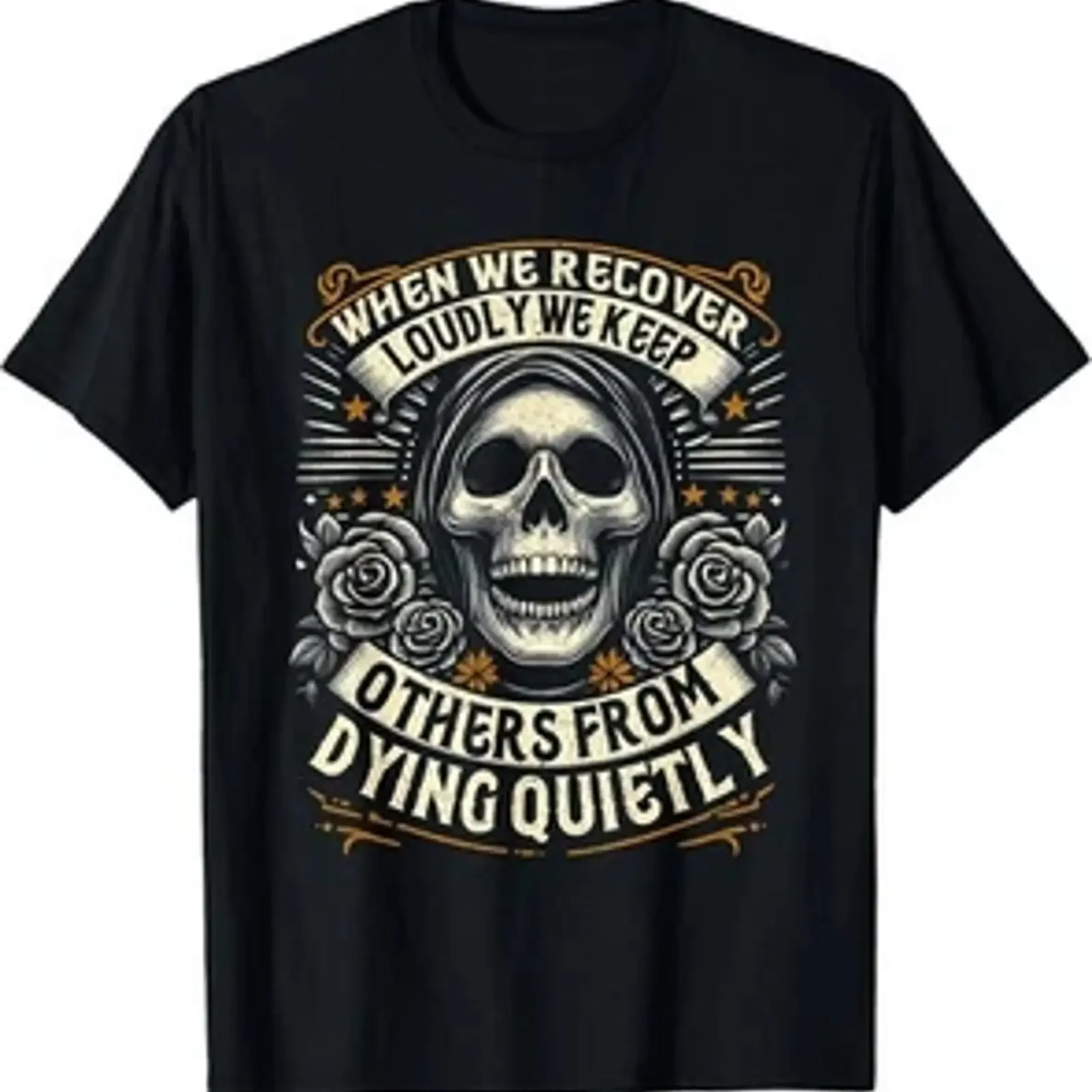 Retro Addiction Recovery Na Sobriety Cotton T Shirt S 3XL vintage Washed homme graphic Versatile Unisex Casual Comfortable