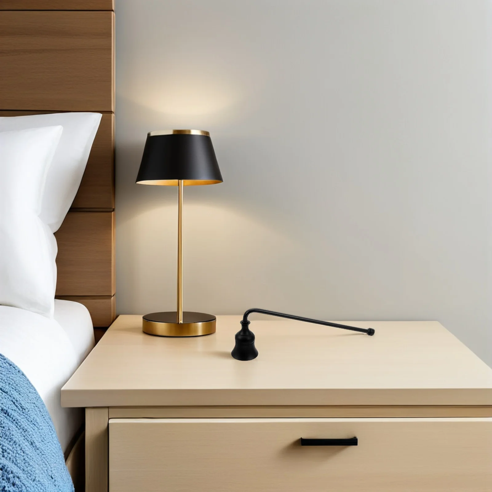 

Snuffer Wick Extinguisher Tool Long Handle Flame Out Safely Smoke Free Wax Protection Vintage Metal