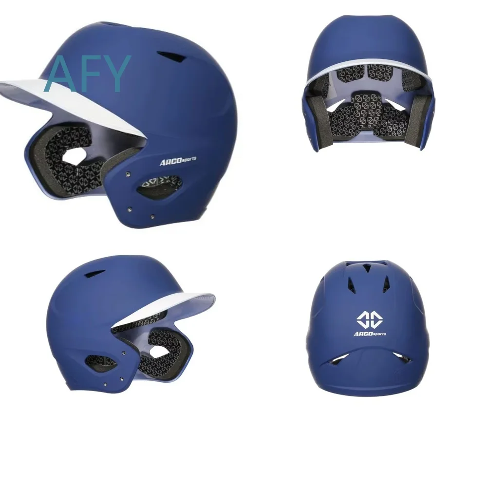 High Quality Anti-Lock Braking System Material Two-Tone Navy and Gray Matte Softball Helmet for ARH109 Baseball Helmets