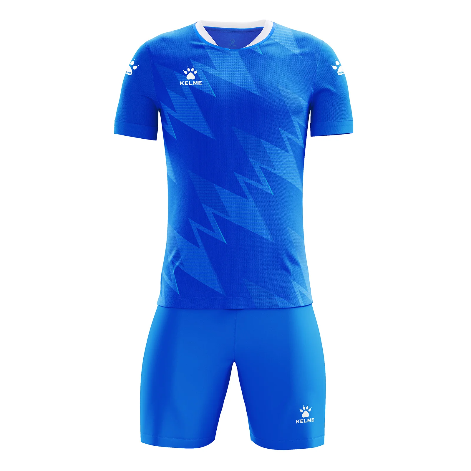 KELME Men Soccer Uniform Training Set Athletic Sportswear Jersey Shorts Youth Football Kit For Match Training 2 Piece