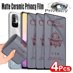 1-4PCS Matte Ceramic Privacy Screen Protector for Xiaomi Poco X6 Pro Redmi Note 13 12 11 10 9 8 10S 9A 9C 9T 10A 12C 13C Mi 11T