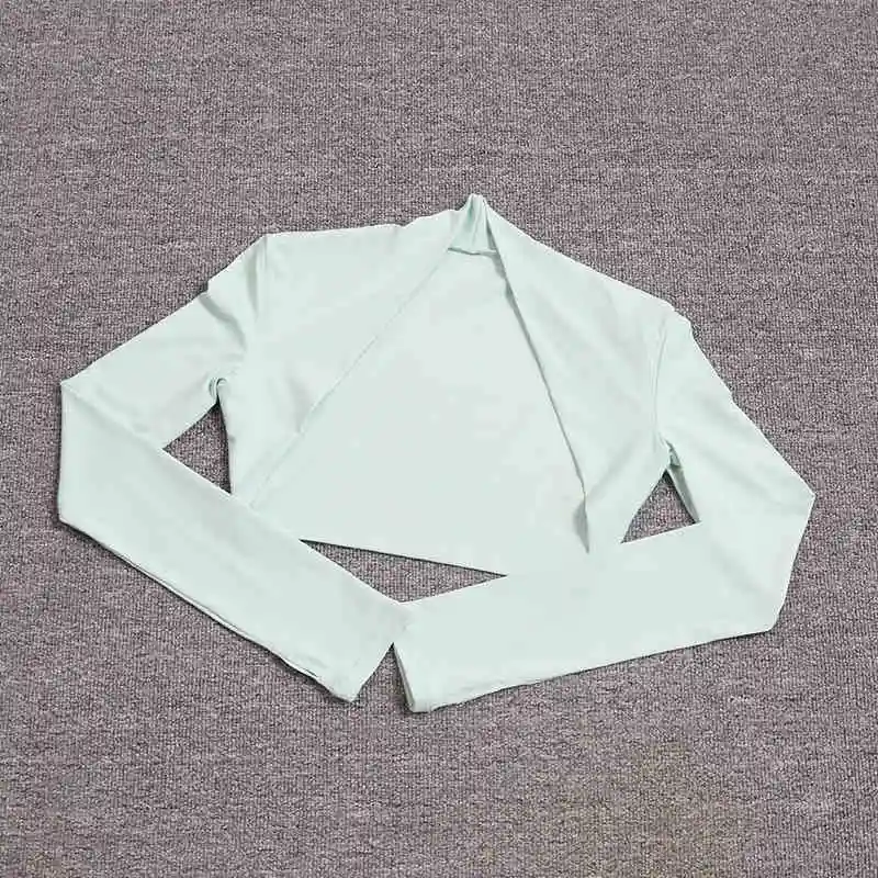 

Women Long Sleeves Tops Sexy Short Length Slim Crop Tops Quick Drying Breathable Casual Sports Fitness Top