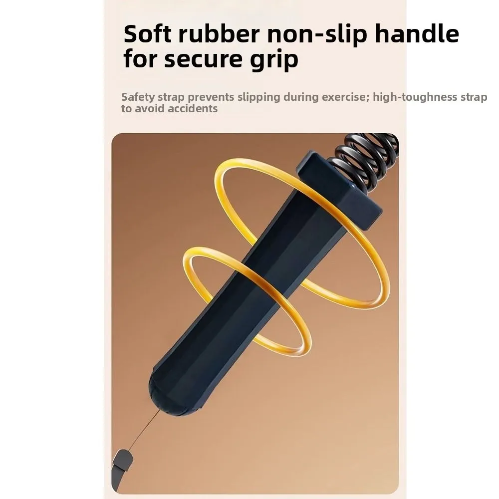

Эргономичная рукоятка, беспроводной боевой канат, ручка из нержавеющей стали с противоскользящим покрытием, гибкий пружинный портативный тренажер для силовых тренировок