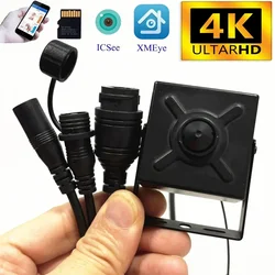 POE SD Card Recording IP Pin-Hole Camera RJ45 Max.128G Audio Face Recognition Motion Detection Wide Angle POE Square Icsee