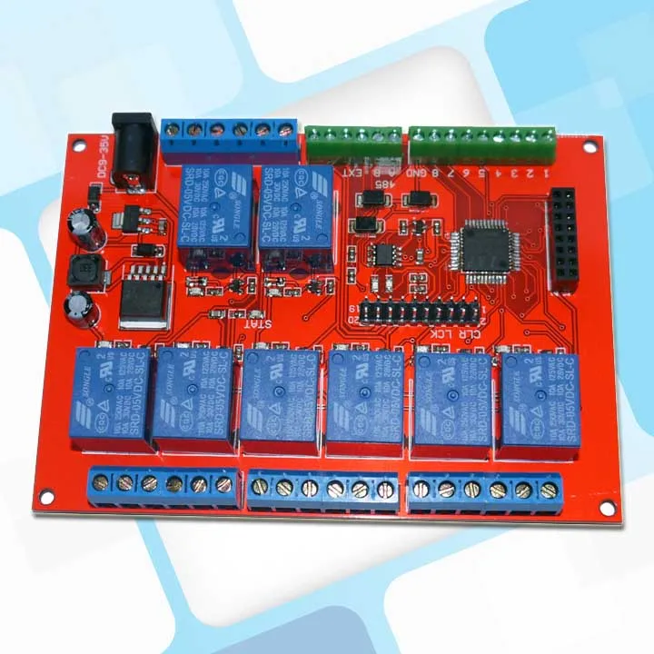 Modbus RTU 8-way 485 Relay Local Button Delay Inching Module Controller