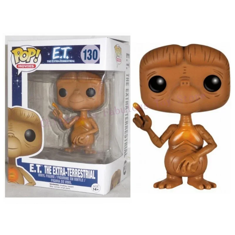 NEWest Arrival funko pop E.T. The Extra-terrestrial #130 Anime Action Figure Toys Collection Dolls Gifts for Children gifts