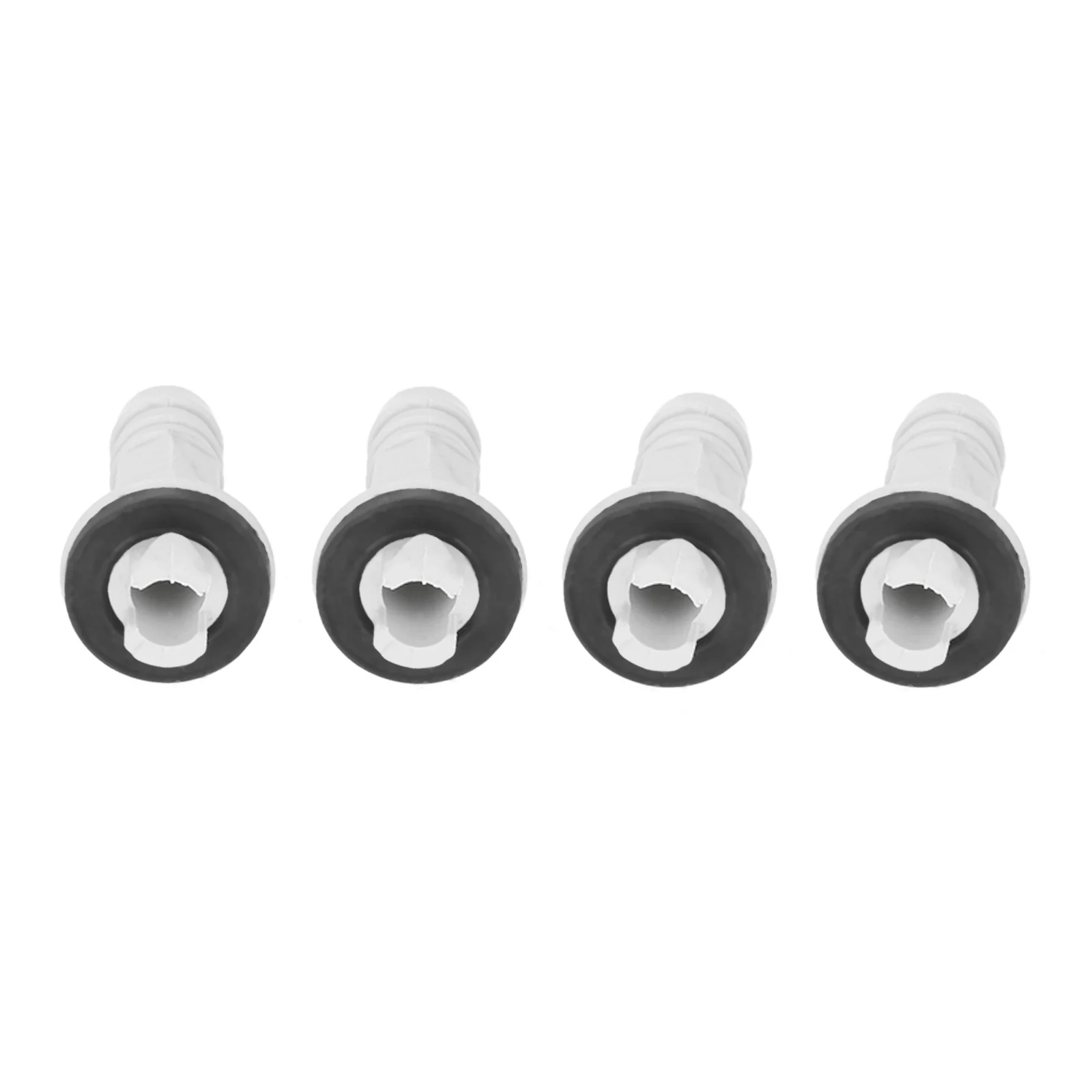 4Pcs/Set 3/5 In 15mm AC Drain Hose Connector Elbow Straight Fitting with Rubber Ring 0.6inch Mini Split Unites Replacement Part