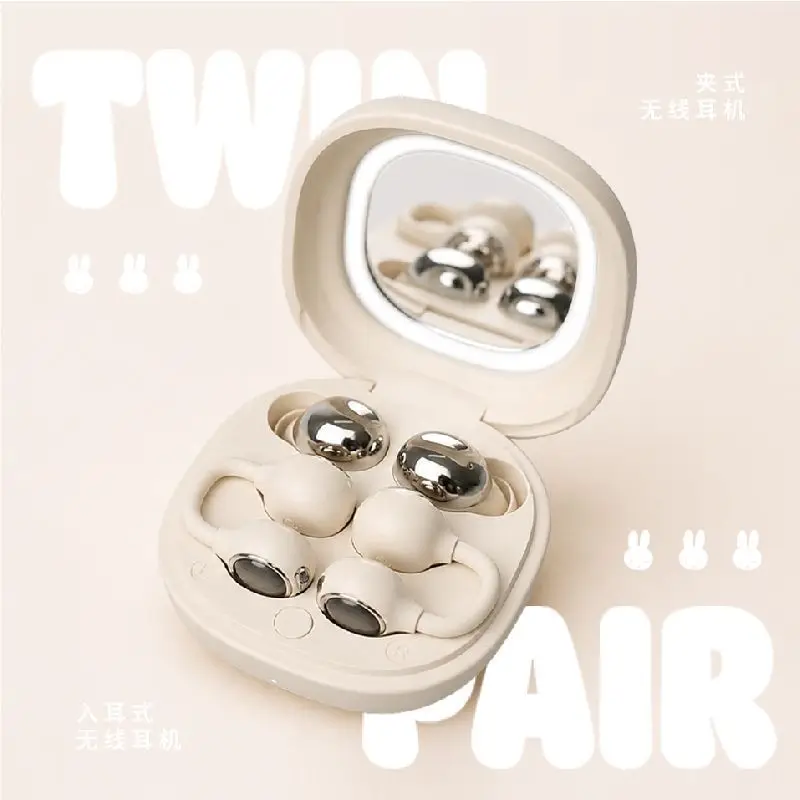 Kawaii Miffy Headphones cute Portable ear clip type Send to friends birthday gift Portable 2026 New style Send to girlfriend view 3