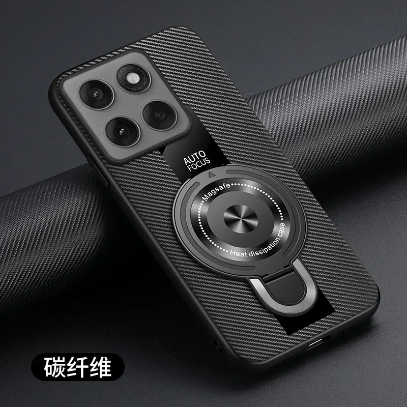 

For Motorola Edge 60 Fusion 5G 60S Case Magnetic Ring Holder Luxury Silicone Sheepskin Leather Plexiglass Shockproof Back Cover