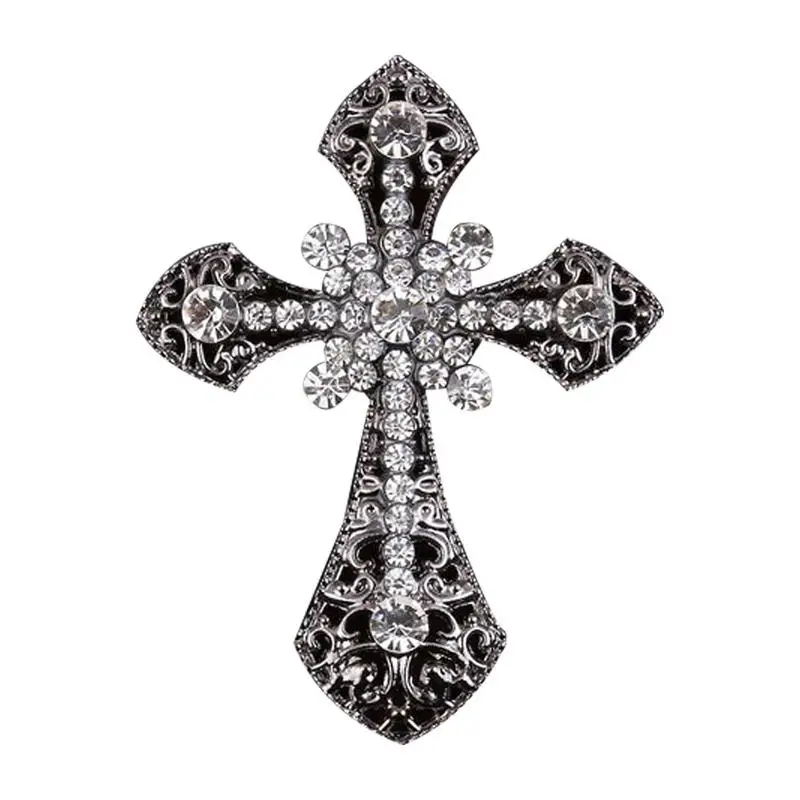 Durable Cross Car Air Vent Clips Sparkling Rhinestone Look Universal Car Air Vent Clip Car Interior Accessory Car Decorations