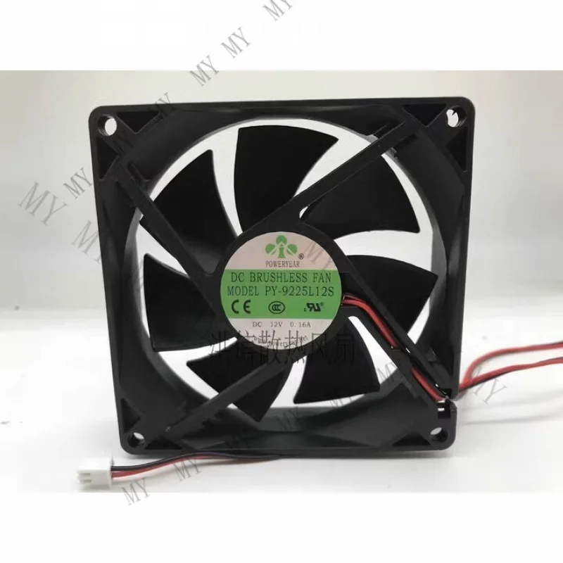 

TT 1 шт. для вентилятора POWERYEAR PY-9225L12S DC12V 0.16A 9CM 9025, бесшумный, 2-проводной.