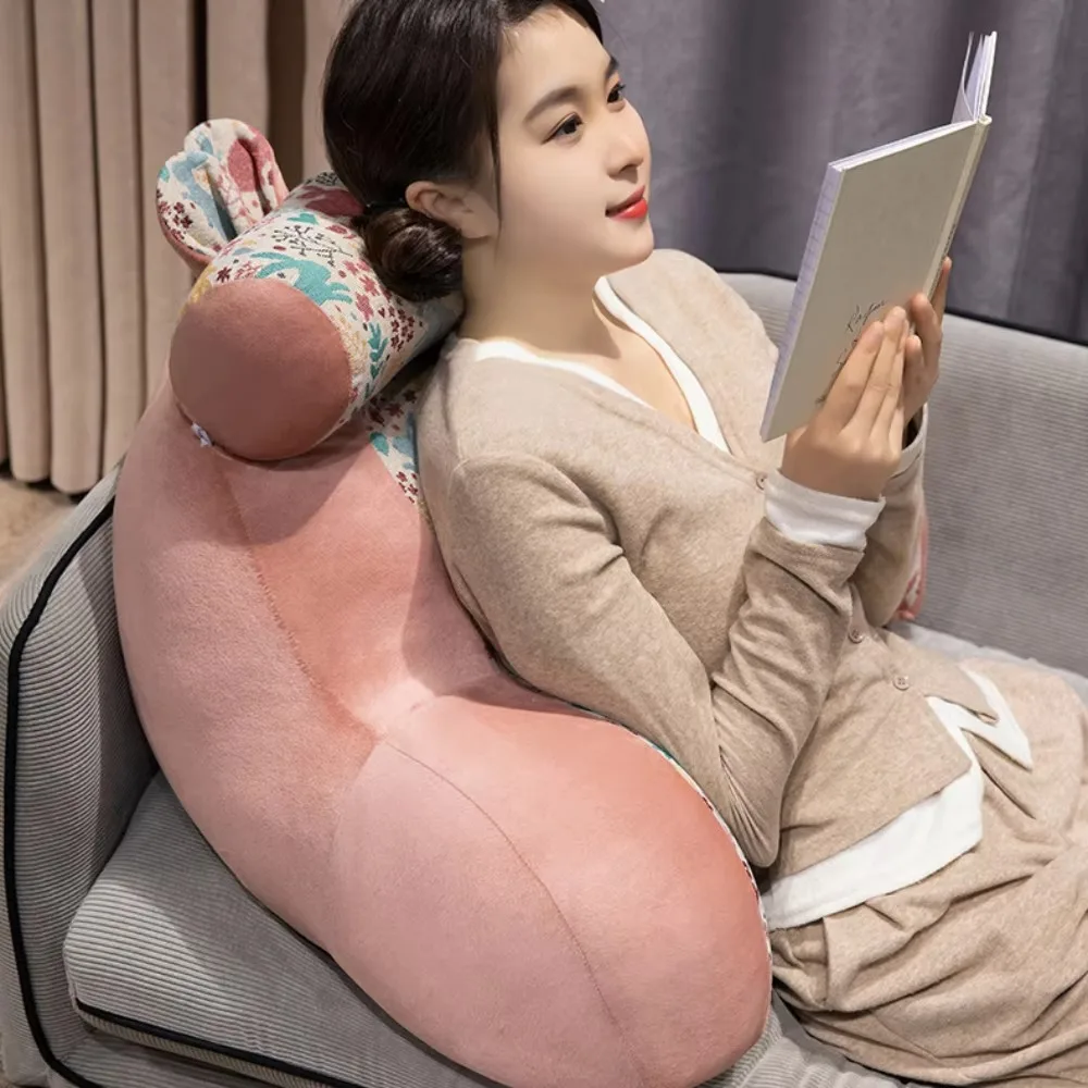 Lumbar Cushion Retro Lumbar Support Large Backrest Pillow Reading Playing Sofa Cushions Bedroom Office Waist Protection Pillow