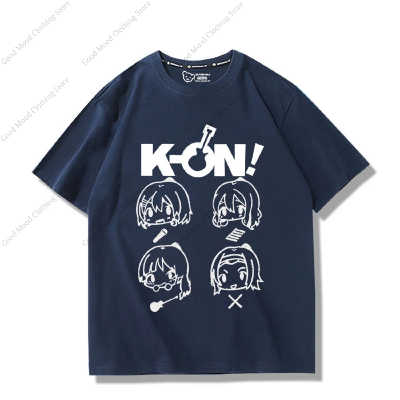 ¡Anime K-ON! Camiseta K ON Hirasawa Yui Akiyama Mio con estampado de dibujos animados, camisetas de manga corta de algodón de alta calidad para hombres y mujeres
