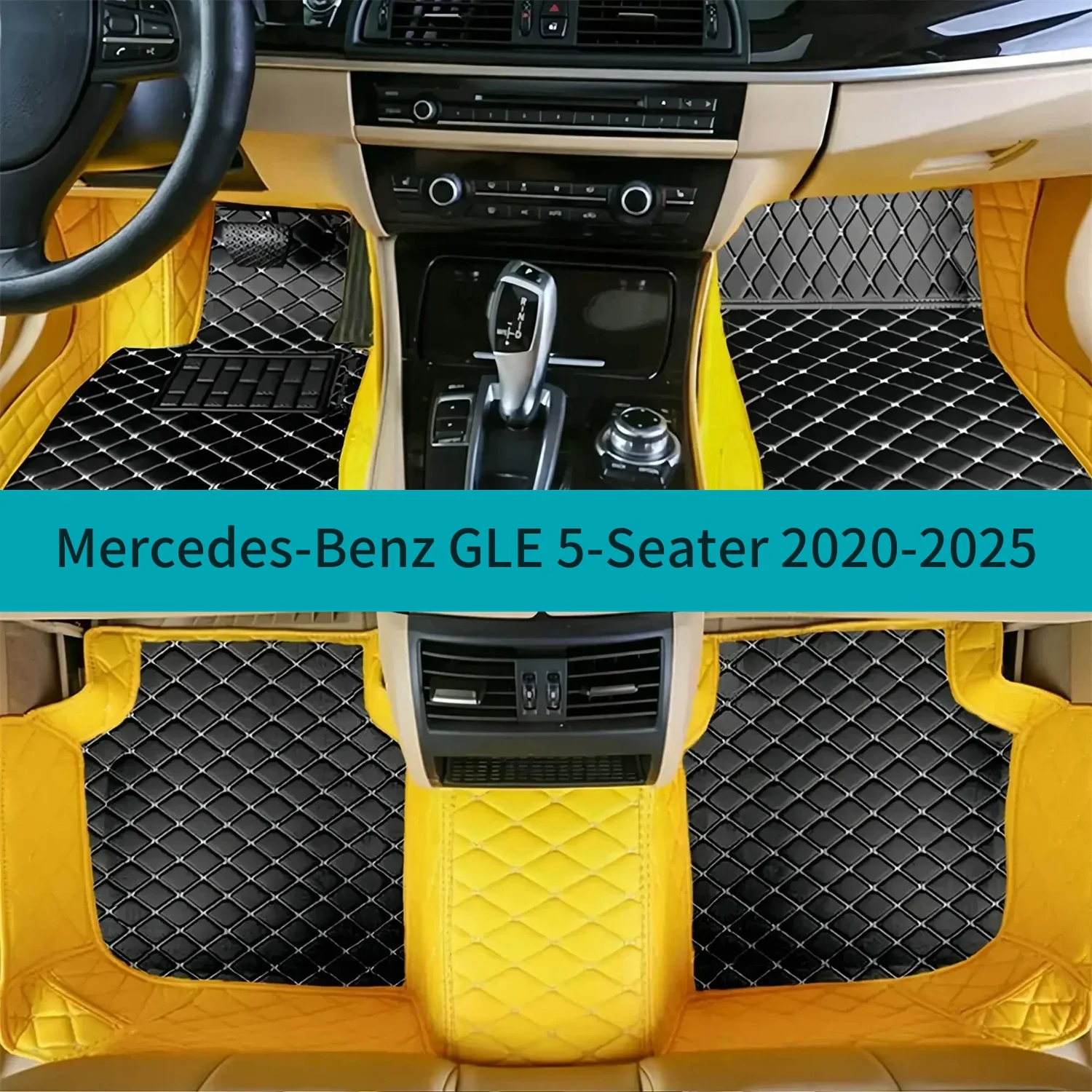 

Полный комплект автомобильных ковриков для Mercedes-Benz GLE 5-местный 2020 2021 2022 2023 2024 2025 Кожаные коврики для автомобилей Коврики Ковры