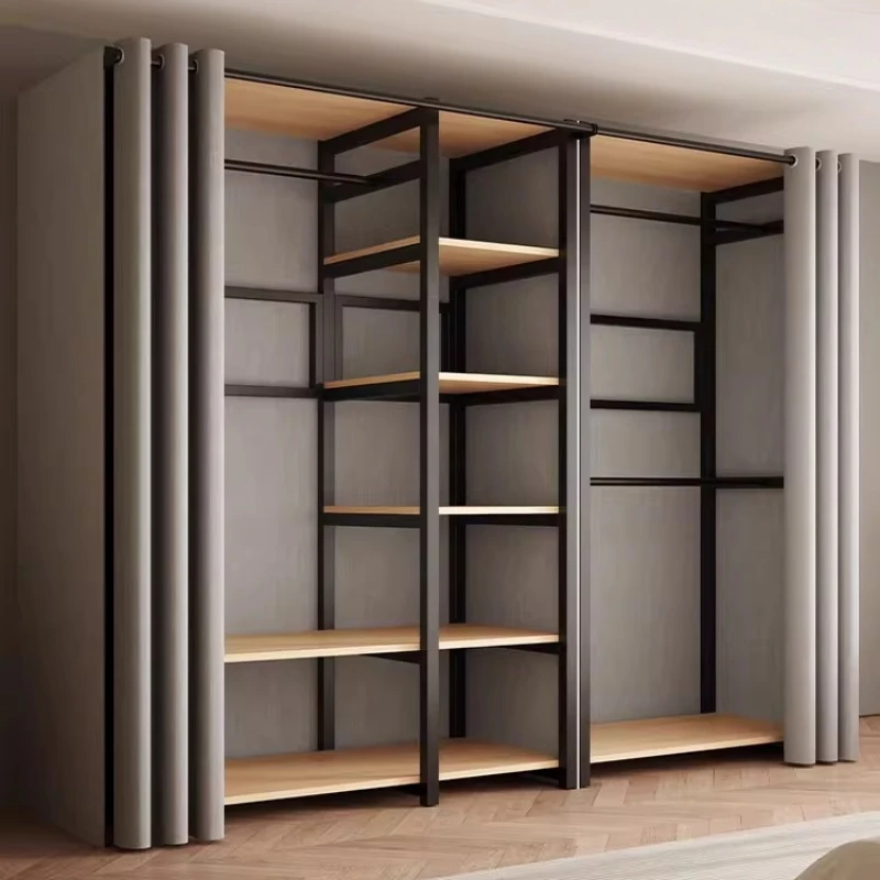 

Modular Adults Fabric Wardrobes Hanging Clothes House Storage Bedroom Closet Organizer Display Roupeiros De Quarto Furniture