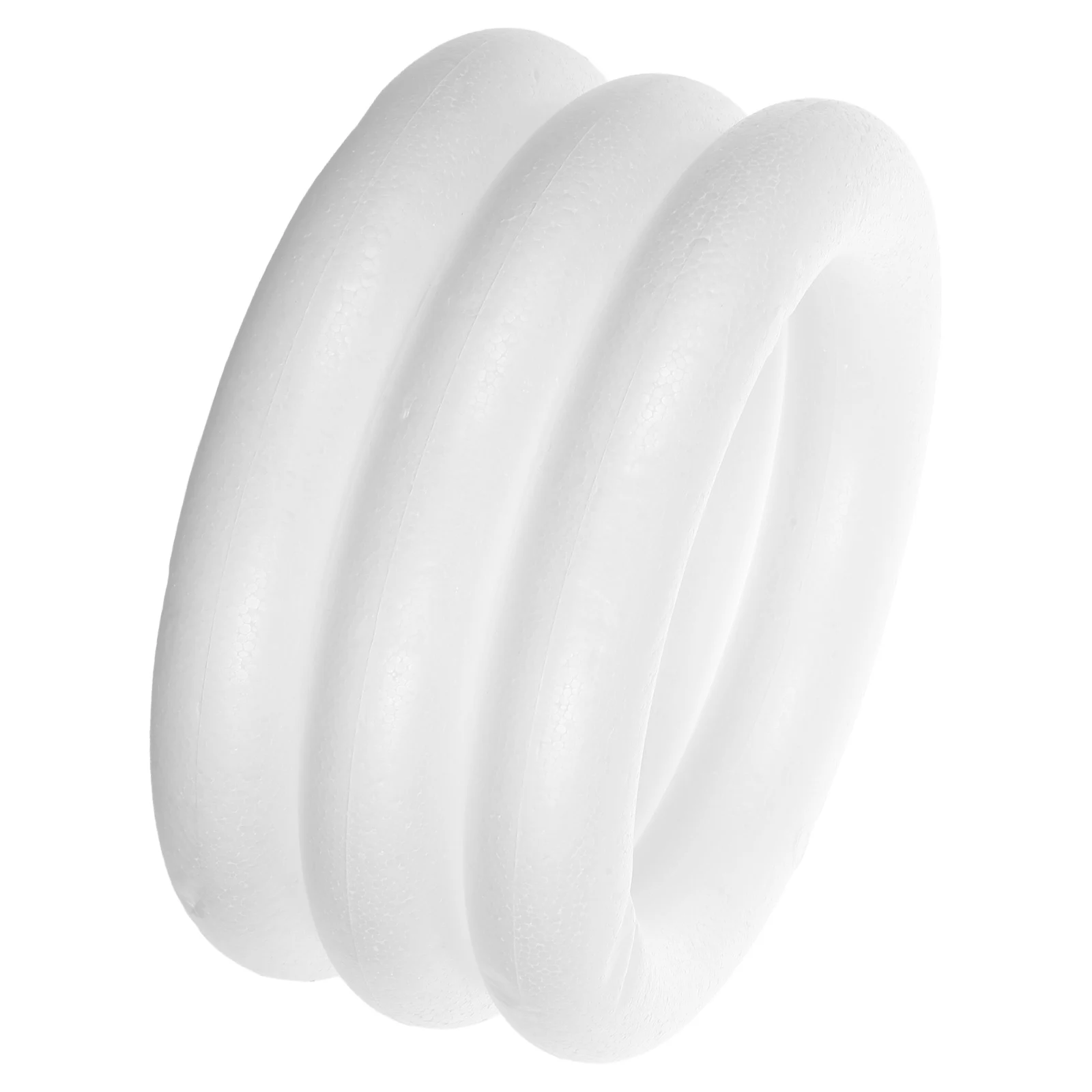 

3Pcs Round Foam Wreath Circles Polystyrene White Foam Rings for Wedding Birthday Floral DIY Craft Decoration Round Craft Rings