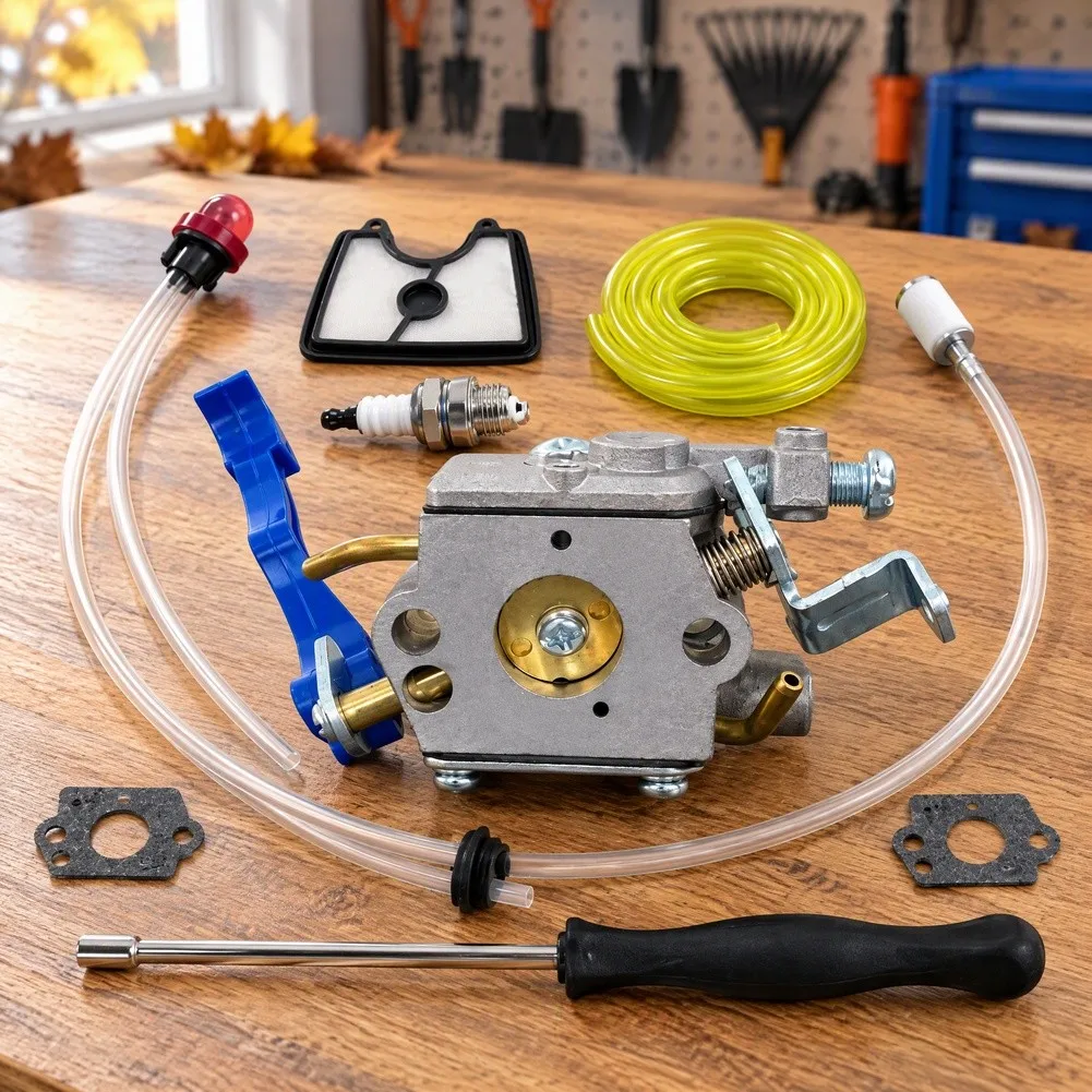 590460102 Carburetor Kit for Troy-Bilt For 125B For 125BX For 125BVX For Snowblower with Air Filter and Fuel Line Assembly