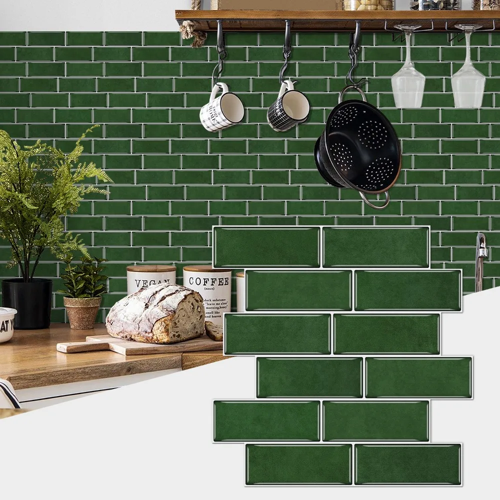 1pcs New Self-adhesive 3D Wall Tile DIY PVC Wall Sticker Multifunction Waterproof Peel and Stick Wallpaper Home Decor