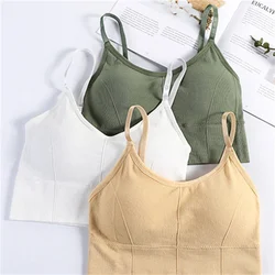 Seamless Women Bra with Chest Pads Sexy Wireless Vest Breathable Sleep Tops U-Shaped Beauty Back Women Push Up Underwear