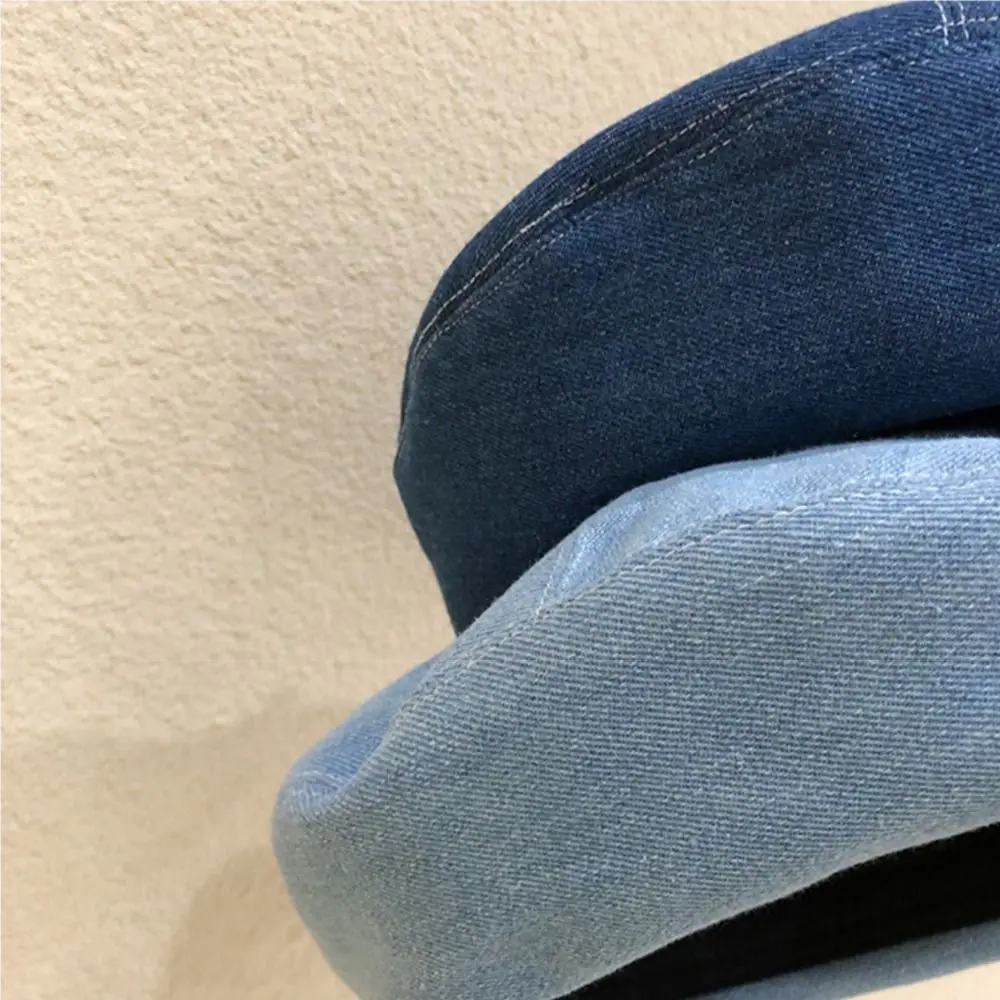 Women's Denim Beret Hat Jeans Berets Painter Hats Spring Beanie
