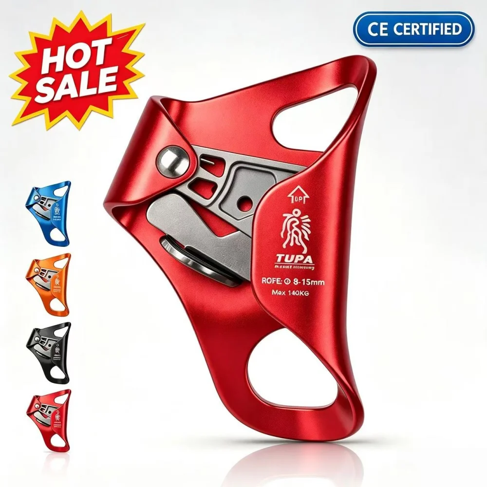 CE UIAA Certified Chest 7075 Ascender Aluminum Rope Clamp Rock Climbing Mountaineering Rescue High Altitude Safety Equipment