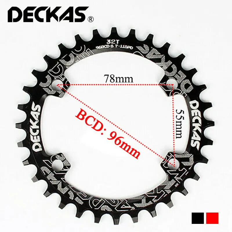 Велосипедная цепная звездочка DECKAS 96BCD 40T 42T 44T 46T 48T 50T асимметричной формы для MTB, совместимая с M6000 M7000 M4100 M5100