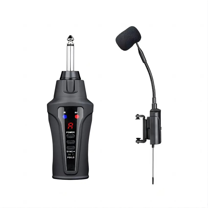 2025 vendita calda professionale UHF strumento wireless microfono amplificatore per performance sul palco pickup per violino mini piccoli microfoni