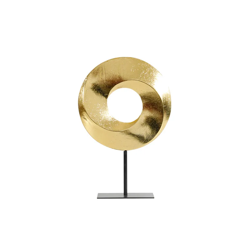 

&c Golden Circle Desktop Ornaments Office High Sense Living Room Entrance Display Cabinet Model Room Crafts Minimalist Circle