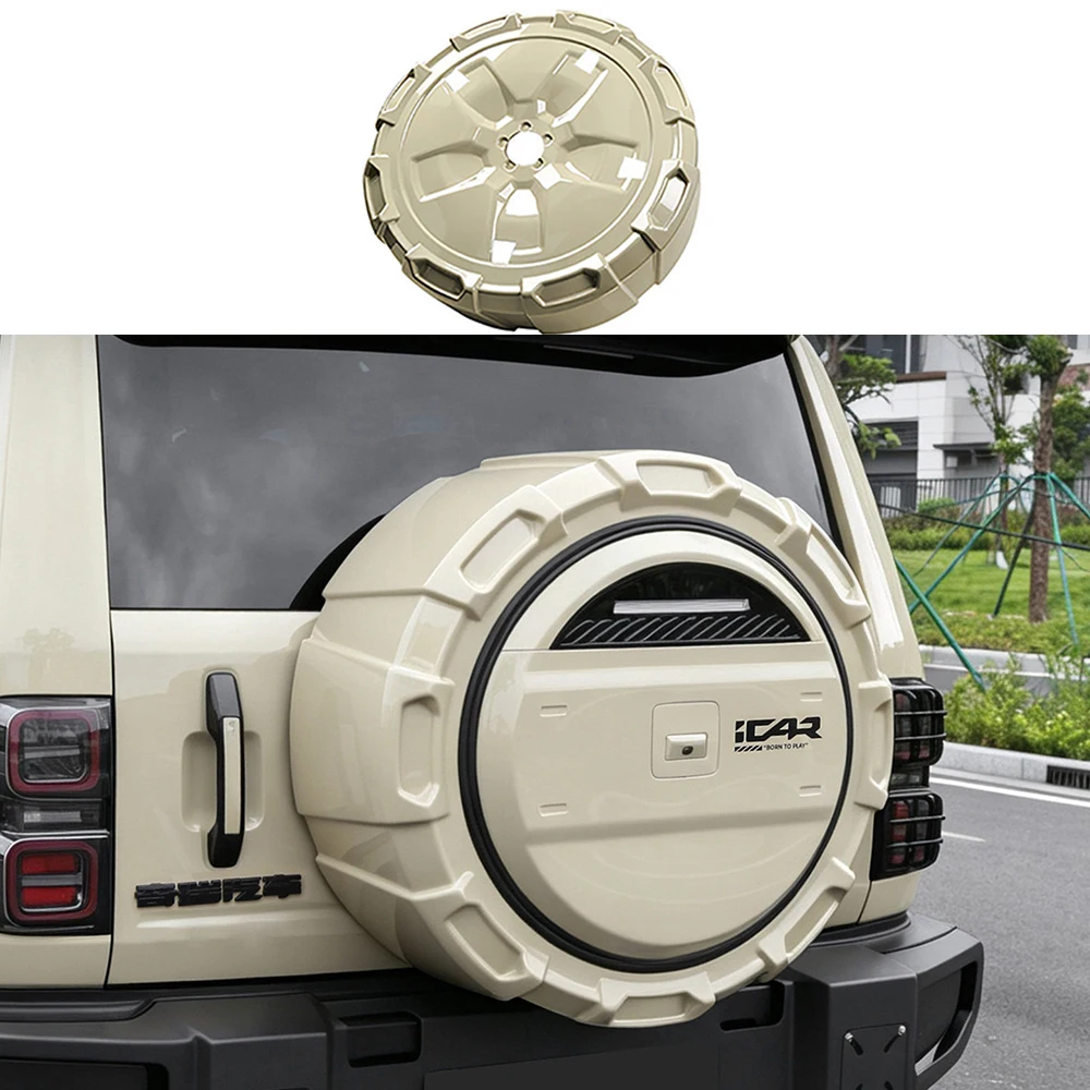 Car Full Surround Spare Tire Cover ABS Mecha Full Wrap Spare Wheel Decorative Shell Modified Fit for Chery ICAR V27 2025 2026