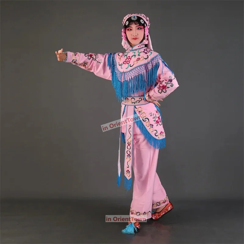 Traje de drama de ópera chinesa soldado feminino dao ma dan roupas yangmen mulher geral desempenho de palco roupa mulan mu guiying