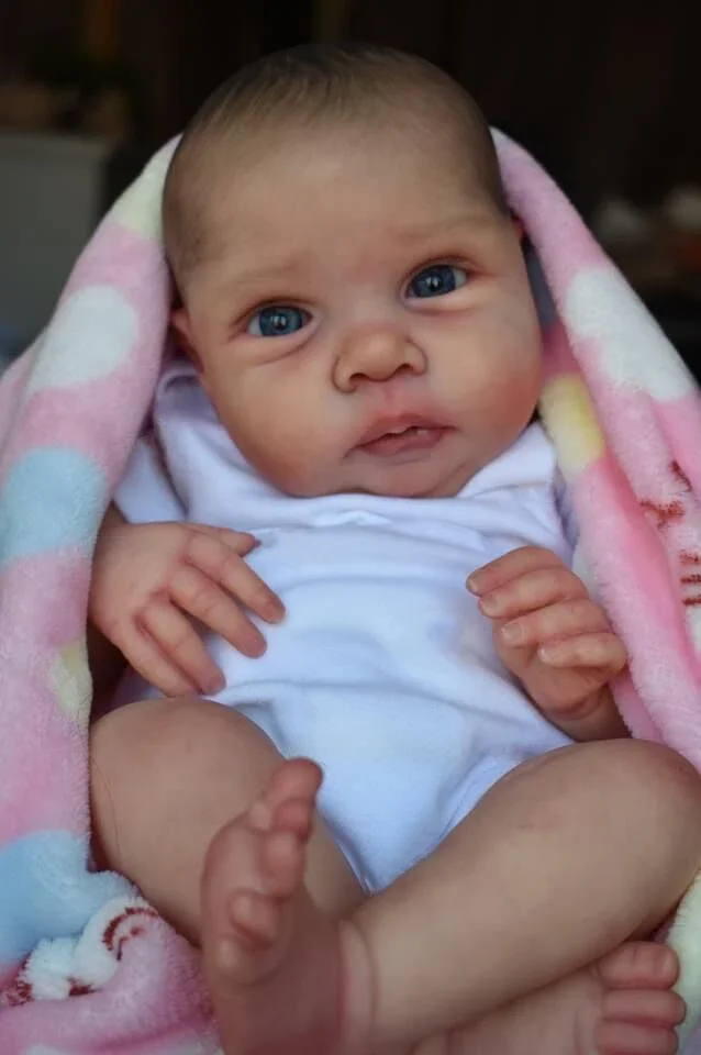 20inch Already Painted Reborn Baby Doll Miley Same As Picture Lifelike Soft Touch 3D Skin Painted Hair Visible Veins