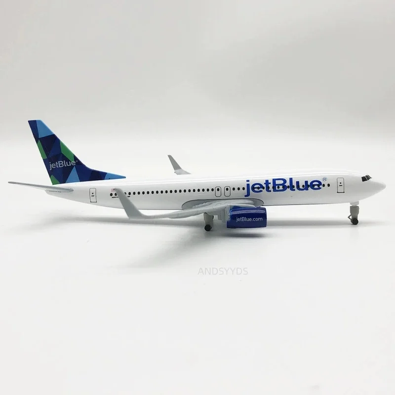 20cm Alloy USA Air JET BLUE JetBlue Airlines B737 Airplane Model Plane Diecast Aircraft Airplanes Decoration