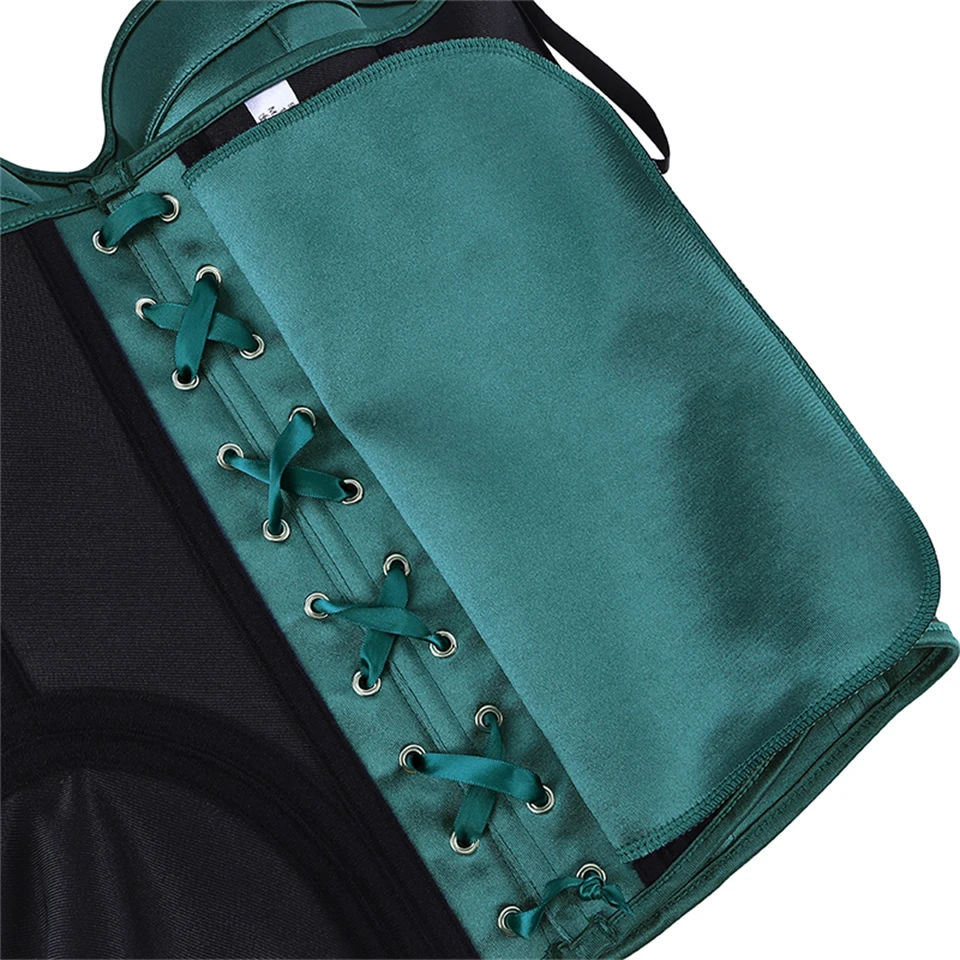 Becirzet Elegantes Damen-Korsett-Top, trägerlos, mit BH, atmungsaktiv, mit Schnürung, Bauchkontrolle, Taillenformer, Bustier. – Detail 31
