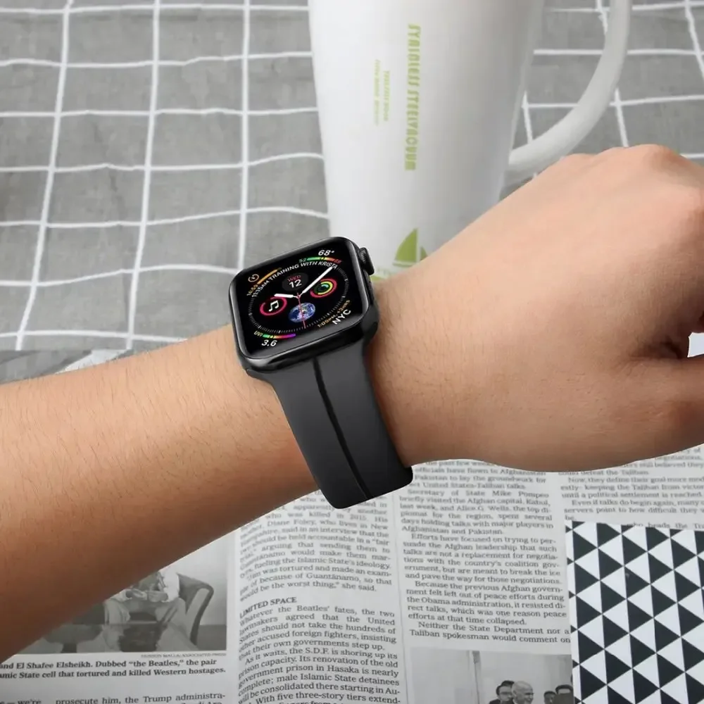 20 mm 22 mm magnetisches D-Typ-Verschluss-Silikon-Uhrenarmband für Samsung Galaxy Watch – Detail 8