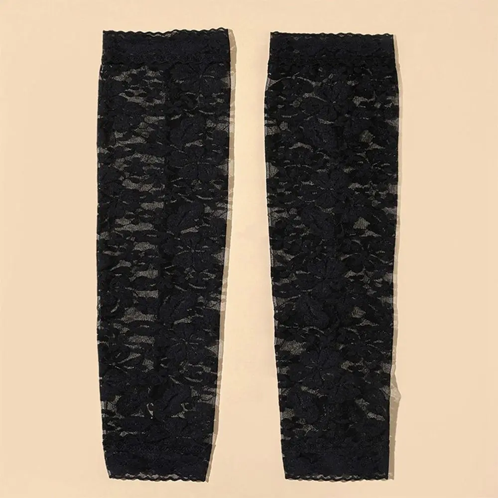 

gloves Fingerless Arm Warmers Driving Gloves Outdoor Sport Lace Arm Warmers Ice Silk Sleeves Sun Protection Cover Mesh