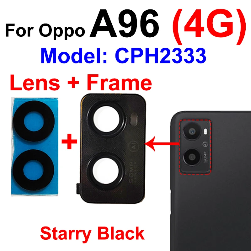 Back Rear Camera Lens Frame For OPPO A72 A73 A74 92S 93S 94 A95 A96 4G 5G Back Camera Lens Cover Holder Parts