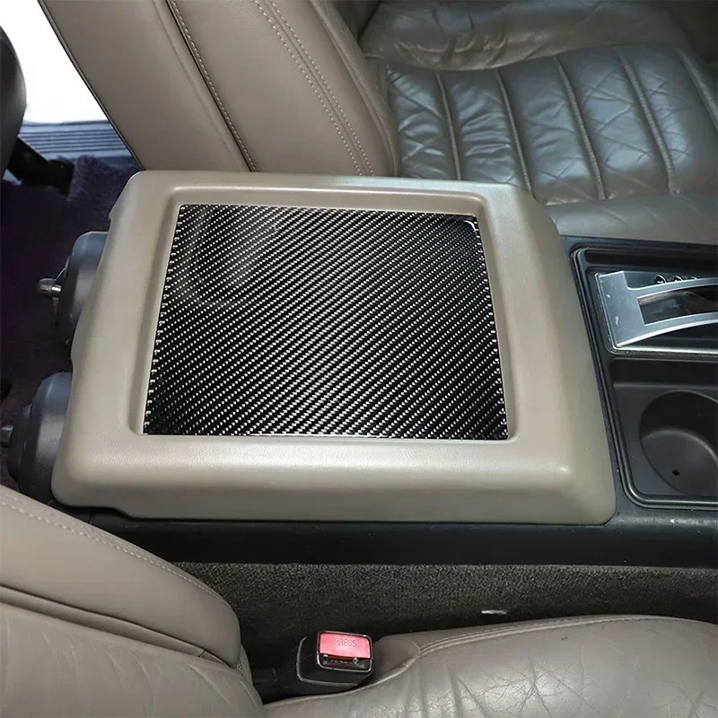 

For Hummer H2 2003-2007 Soft carbon fiber car center console armrest box slot pad decorative sticker car accessories