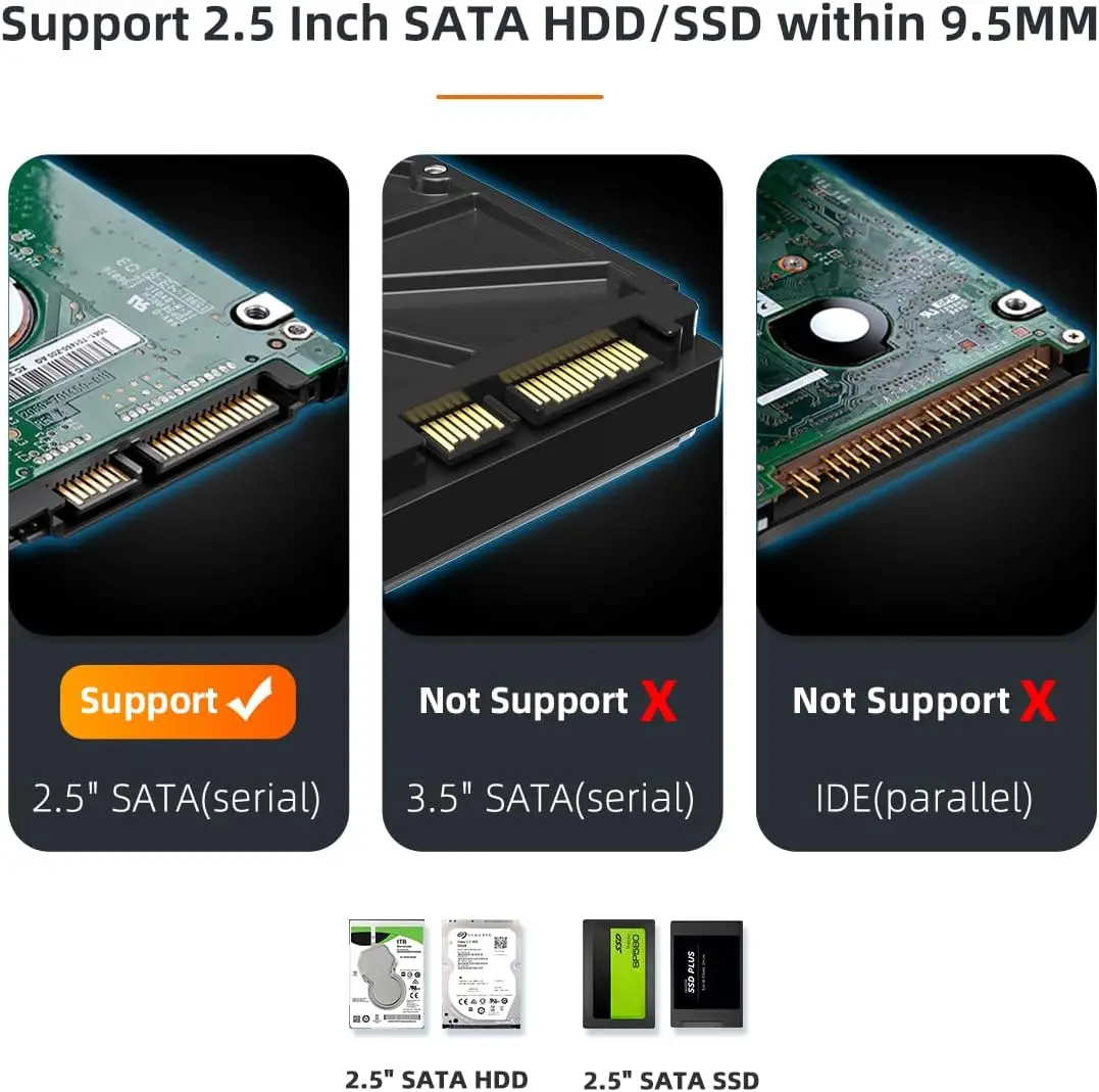 MAIWO Mobile Hard Disk Box RAID Disk Array Dual Bay 2.5'' Solid-state Mechanical Serial Port External Box with Protective Cover