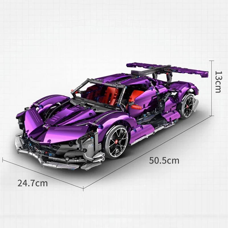 Lila im. master 1000-2 moc antike technische rc rennsport hyper car modellbau steine ziegel puzzle spielzeug weihnachts geschenk kinder