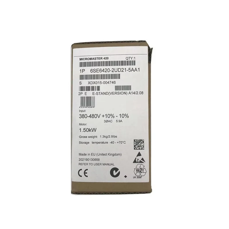 

Совершенно новый оригинальный 6SE6 420-2UD21-5AA1 6SE6420-2UD21-5AA1 программируемый контроллер преобразователя частоты