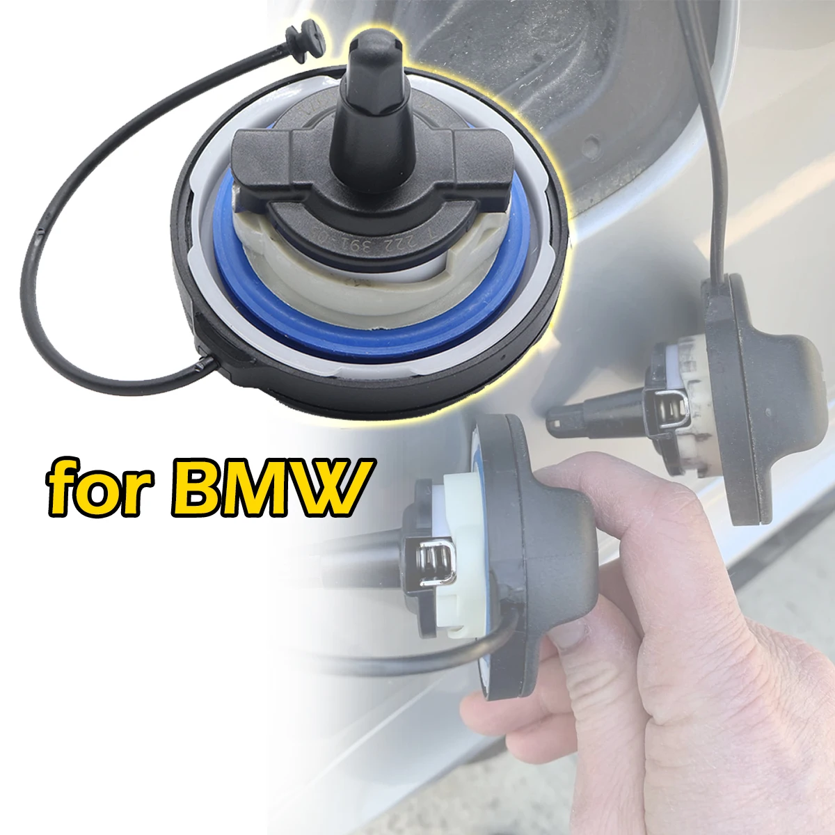 

Fuel Tank Filler Cap Petrol Models Plug Cover for BMW E39 E46 E60 E88 E90 E92 7' G12 LCI Mil/Engine Light Gas Evap Leak Leakage