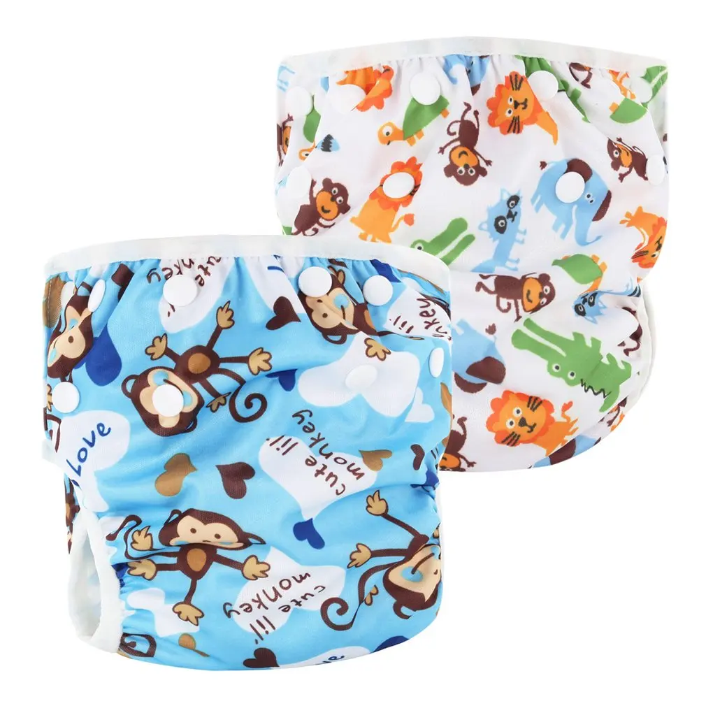 New Baby Swim Diapers Waterproof Adjustable Cloth Diapers Pool Pant Swimming Diaper Cover Reusable Washable Baby Nappies